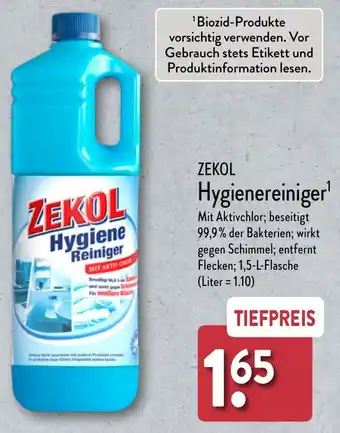 Aldi Nord ZEKOL Hygienereiniger 1,5 L Flasche Angebot