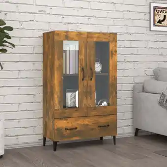 ManoMano Sideboard Highboard für Wohnzimmer - Schrank Kommode Anrichte Räuchereiche 70x31x115 cm Holzwerkstoff -FV49744 Angebot