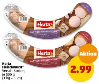 PENNY Herta Fleischwurst 500 g Angebot