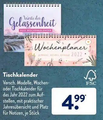 Aldi Süd Tischkalender Angebot