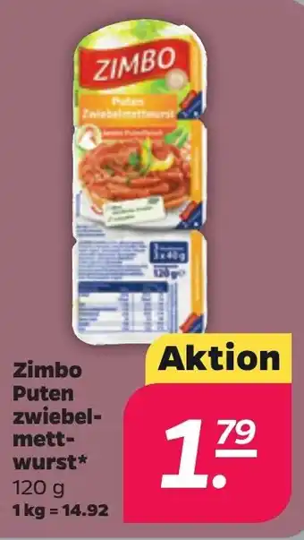 NETTO Zimbo Puten zwiebel- mett- wurst 120 g Angebot