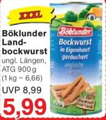 Jawoll Böklunder Land- bockwurst Angebot