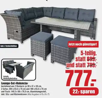 B1 Discount Baumarkt Lounge-Set Valencia Angebot