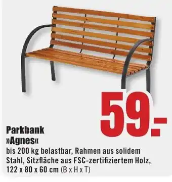 B1 Discount Baumarkt Parkbank Agnes Angebot