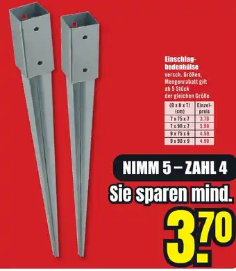 B1 Discount Baumarkt Einschlag- bodenhülse Angebot