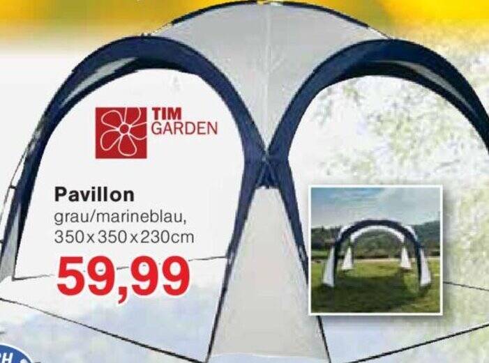 Pavillon TIM GARDEN Angebot bei Jawoll