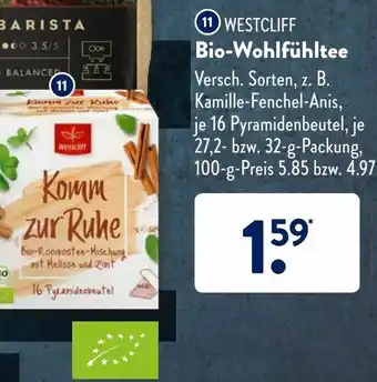 Aldi Süd Westcliff Bio Wohlfühltee Angebot