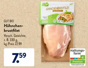 Aldi Süd Gut Bio Hähnchenbrustfilet 330g Angebot