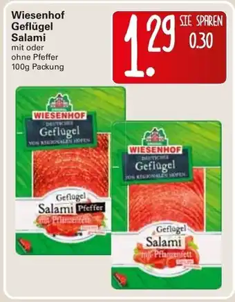 WEZ Wiesenhof Geflügel Salami 100g Angebot