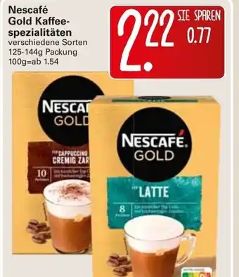 WEZ Nescafé Gold Kaffeespezialitäten 125-144g Angebot