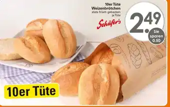 WEZ Schäfer's 10er Tüte Weizenbrötchen Angebot