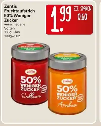 WEZ Zentis Fruchtaufstrich 50% weniger Zucker 195g Angebot