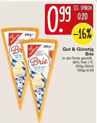 WEZ Gut & Günstig Brie 200g Angebot