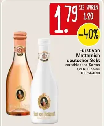 WEZ Fürst von Metternich deutscher Sekt 0,2L Angebot