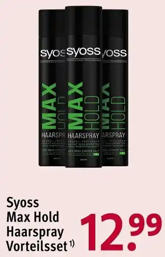 Rossmann Syoss Max Hold Haarspray Vorteilsset Angebot