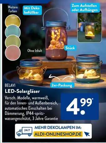 Aldi Süd BELAVI LED-Solargläser Angebot