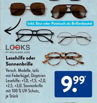 Aldi Süd LOOKS BY WOLFGANG JOOP Lesehilfe oder Sonnenbrille Angebot