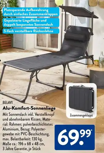 Aldi Süd BELAVI Alu-Komfort-Sonnenliege Angebot