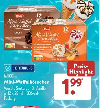 Aldi Süd MUCCI Mini-Waffelhörnchen Angebot