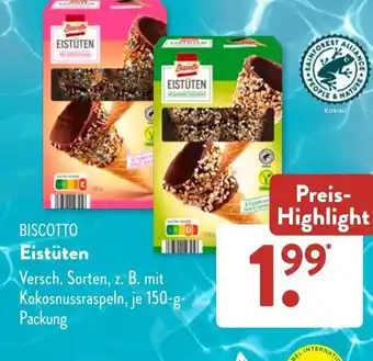 Aldi Süd BISCOTTO Eistüten 150-g- Packung Angebot