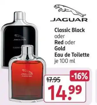 Rossmann JAGUAR Classic Black oder Red oder Gold Eau de Toilette 100 ml Angebot