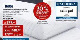 Galeria BeCo Taschenfederkern-Matratze PHYSIO TOP Angebot