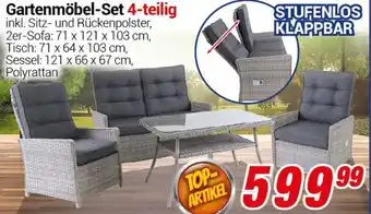 CENTERSHOP Gartenmöbel-Set 4-teilig Angebot