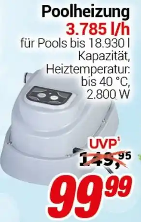 CENTERSHOP Poolheizung 3.785 l/h Angebot