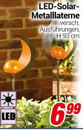 CENTERSHOP LED-Solar- Metalllaterne Angebot