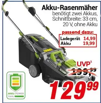 CENTERSHOP Akku-Rasenmäher Angebot