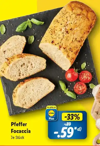 Lidl Pfeffer Focaccia Angebot