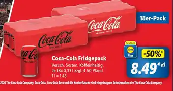 Lidl Coca-Cola Fridgepack Angebot