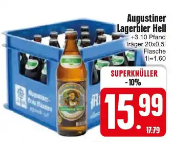 Edeka Augustiner Lagerbier Hell 20 x 0,5 l Flasche Angebot