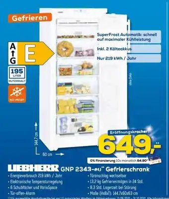 Euronics Liebherr GNP 2343-eu Gefrierschrank Angebot