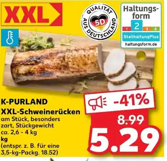 Kaufland K-PURLAND XXL-Schweinerücken Angebot