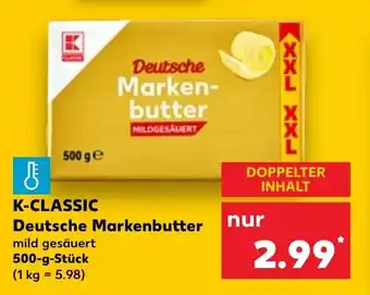 Kaufland K-CLASSIC Deutsche Markenbutter 500-g-Stück Angebot