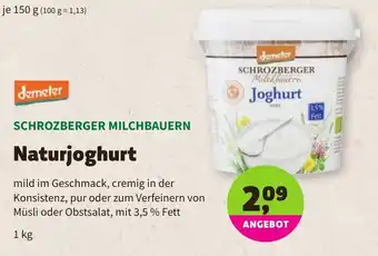 Denns BioMarkt Demeter Schrozberger Milchbauern Naturjoghurt 1kg Angebot