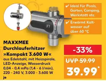 Kaufland MAXXMEE Durchlauferhitzer Kompakt 3.600 W Angebot