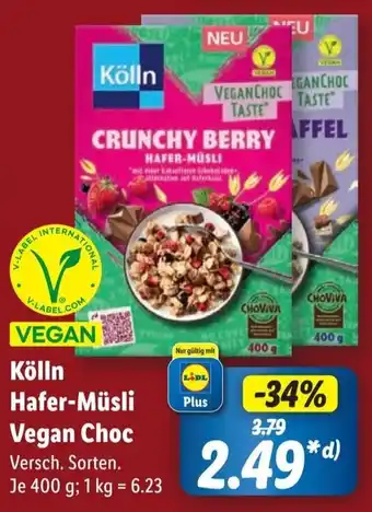 Lidl Kölln Hafer-Müsli Vegan Choc 400 g Angebot