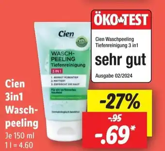 Lidl Cien 3in1 Wasch- peeling 150 ml Angebot