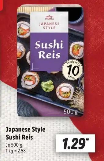 Lidl Japanese Style Sushi Reis 500 g Angebot