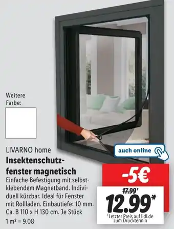 Lidl LIVARNO home Insektenschutz- fenster magnetisch Angebot