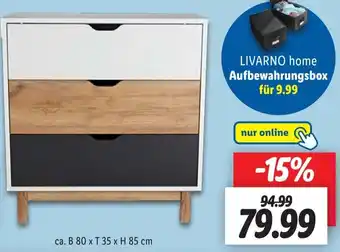 Lidl LIVARNO home Kommode ca. B 80 x T 35 x H 85 cm Angebot