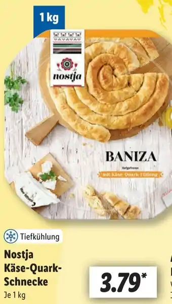 Lidl Nostja Käse-Quark- Schnecke 1 kg Angebot