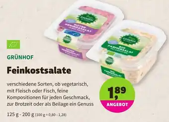 Denns BioMarkt Grünhof Feinkostsalate 125-200g Angebot