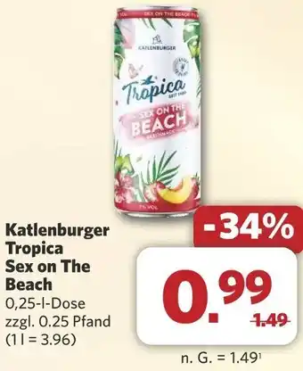 Combi Katlenburger Tropica Sex on The Beach 0,25 L Dose Angebot