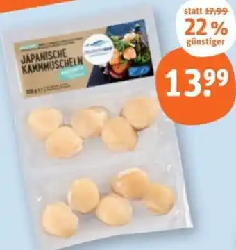 tegut Deutsche See Japanische Kammmuscheln 200 g Packung Angebot