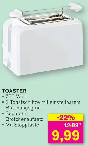 KODi TOASTER 750 Watt Angebot