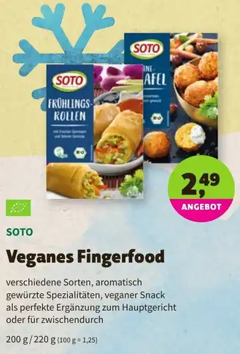 Denns BioMarkt Soto Veganes Fingerfood 200/220g Angebot