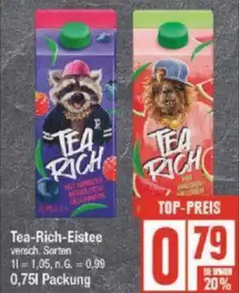 Edeka Tea-Rich-Eistee 0,75 l Packung Angebot